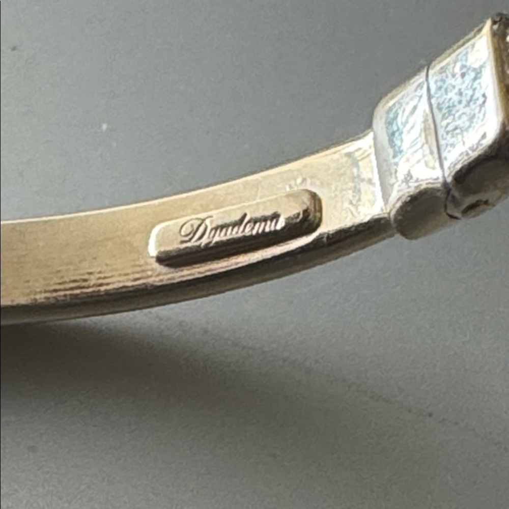 MIA FIORE Gold Plated 925 Sterling Silver Greek Key Dyadema Bangle Bracelet - Picture 9 of 15